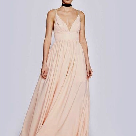 pink halter gown